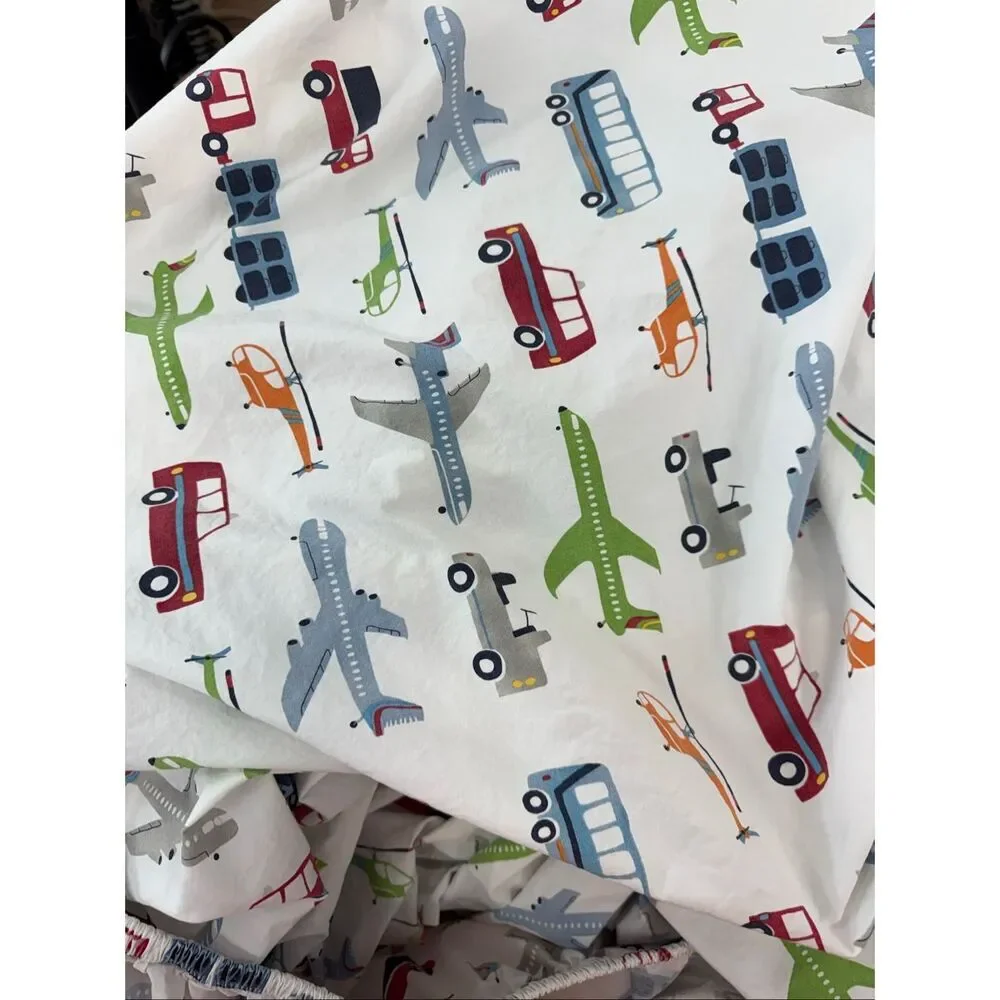 POTTERY BARN Kids QUEEN sheet set - Organic Cotton - Transportation